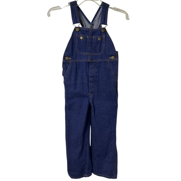 Vintage Other - Vintage‎ Montgomery Ward Jean Denim Overalls Adjustable Straps Big Kid Size 6